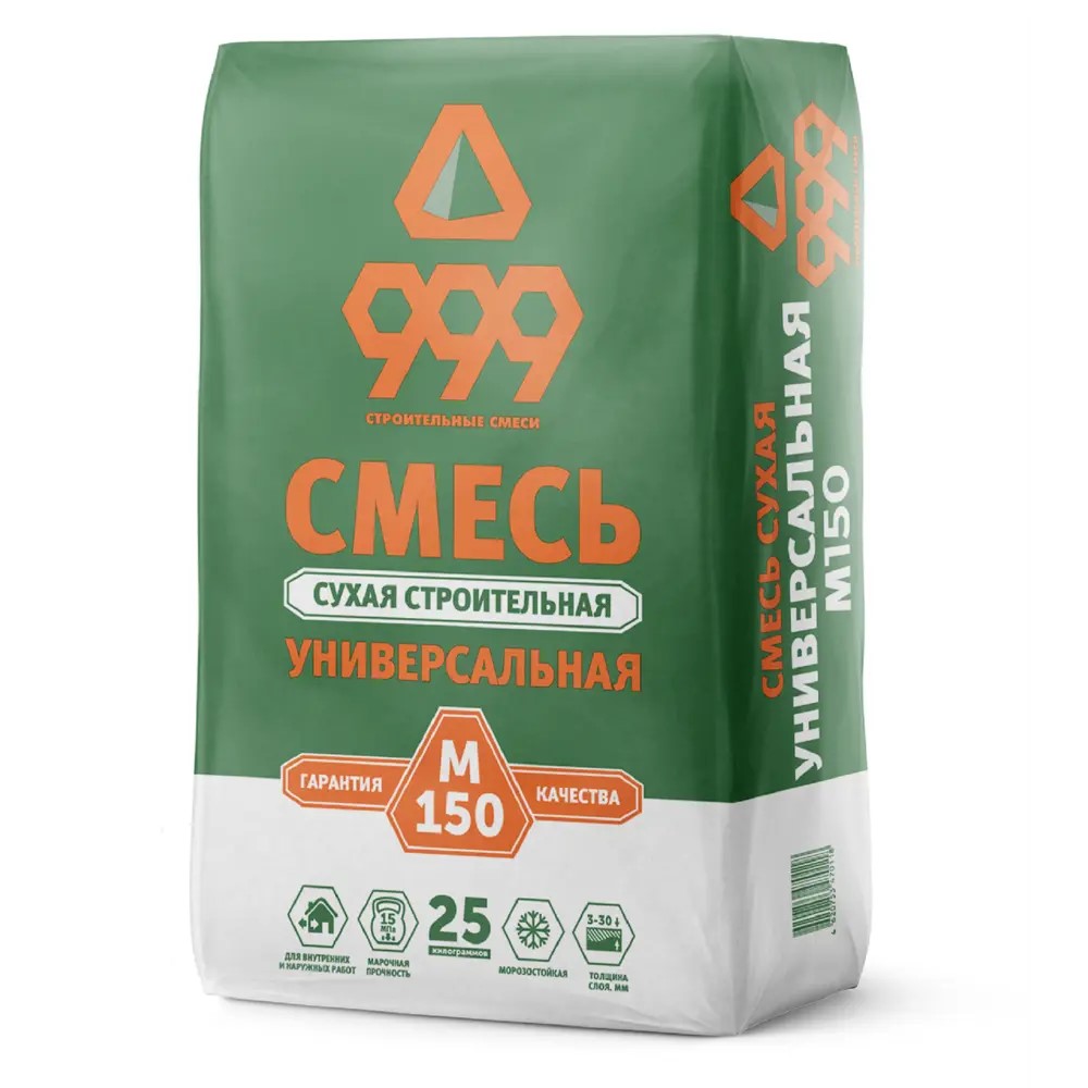 картинка Смесь цементно-песчаная M150 (ЦПС) 999 универсальная 25 кг от базы строительно-отделочных материалов